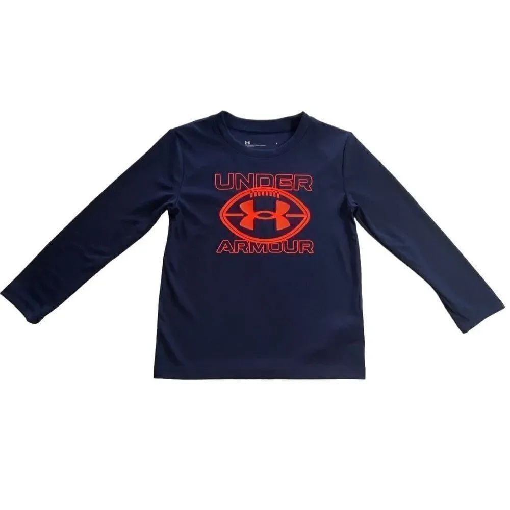 UNDER ARMOUR BOYS Size 4 Football Wordmark Tee